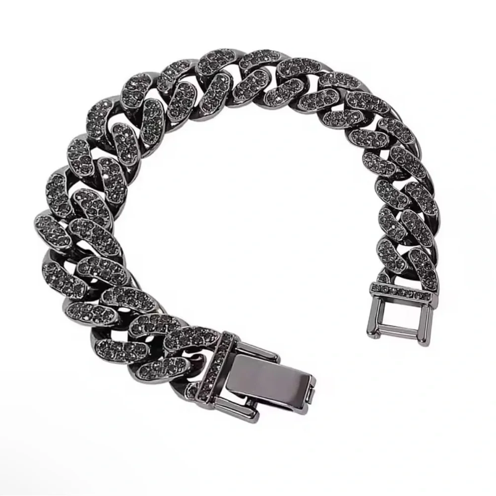Black Miami Cuban Tennis Bracelets 7”
